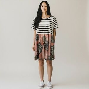 Striped and Patterned Women’s Dress